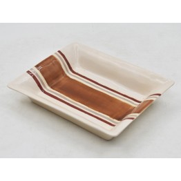 CINZEIRO FUNDO RETANGULAR COM LISTRAS AVELÃ 14,5L x 18C x 3,5A