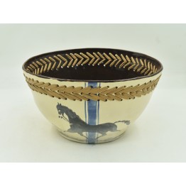 CACHEPOT SHABBY M DE CAVALO E APLICAÇÃO DE COURO 34D x 18A