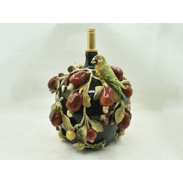 BASE DE ABAJUR COM CAJUS, PÁSSAROS E CASTANHAS SECAS 46L x 47C x 58A